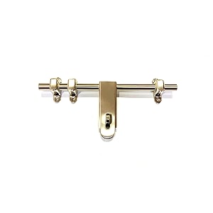 brask - brass aldrop  latching draw hasp  fancy aldrop latch  loackable door latch  kundi  aldrop for single or double door  model no 208 pack of 1 1234 x 58 300 mm x 16 mm silver satin