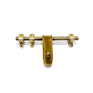 brask - brass aldrop  latching draw hasp  fancy aldrop latch  loackable door latch  kundi  aldrop for single or double door  model no 208 pack of 1 1034 x 58 250 mm x 16 mm antique brass
