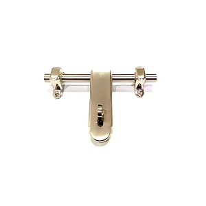 brask - brass aldrop  latching draw hasp  fancy aldrop latch  loackable door latch  kundi  aldrop for single or double door  model no 208 pack of 1 834 x 58 200 mm x 16 mm silver satin