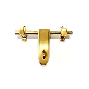brask - brass aldrop  latching draw hasp  fancy aldrop latch  loackable door latch  kundi  aldrop for single or double door  model no 208 pack of 1 834 x 58 200 mm x 16 mm golden satin