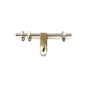 BRASK - Brass Aldrop | Latching Draw Hasp | Fancy Aldrop Latch | Loackable Door Latch | Kundi | Aldrop for Single or Double Door | Model No. 208 Pack of 1 (12" x 5/8 (300 MM x 16 MM), Silver Satin)