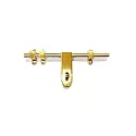 BRASK - Brass Aldrop | Latching Draw Hasp | Fancy Aldrop Latch | Loackable Door Latch | Kundi | Aldrop for Single or Double Door | Model No. 208 Pack of 1 (12" x 5/8 (300 MM x 16 MM), Golden Satin)