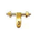 BRASK - Brass Aldrop | Latching Draw Hasp | Fancy Aldrop Latch | Loackable Door Latch | Kundi | Aldrop for Single or Double Door | Model No. 208 Pack of 1 (8" X 5/8 (200 MM X 16 MM), Golden Satin)