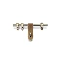 BRASK - Brass Aldrop | Latching Draw Hasp | Fancy Aldrop Latch | Loackable Door Latch | Kundi | Aldrop for Single or Double Door | Model No. 208 Pack of 1 (10" x 5/8 (250 MM x 16 MM), Silver Satin)