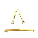 BRASK Brass Folding Latch - Latch for Folding Desk/Folding Study/Folding Cabinet/Folding Bar/Beds and Cupboards/Sudi Latch (12" (300 MM) | Golden Satin | 2 Pair)