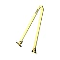 BRASK Brass Folding Latch - Latch for Folding Desk/Folding Study/Folding Cabinet/Folding Bar/Beds and Cupboards/Sudi Latch (12" (300 MM) | Golden Satin | 1 Pair)