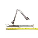 BRASK Brass Folding Latch - Latch for Folding Desk/Folding Study/Folding Cabinet/Folding Bar/Beds and Cupboards/Sudi Latch (8" (200 MM) | Chrome Finish | 1 Pair)