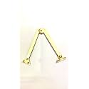 BRASK Brass Folding Latch - Latch for Folding Desk/Folding Study/Folding Cabinet/Folding Bar/Beds and Cupboards/Sudi Latch (8" (200 MM) | Golden Satin | 6 Pair)