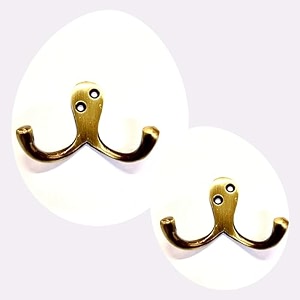 brask premium brass double pin cloth hanger wall mounted bathroom cloth hanger cloth wall hook door hooks for hanging keys clothes towel 2 inches antique 2