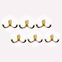 BRASK Premium Brass Double Pin Cloth Hanger, Wall Mounted Bathroom Cloth Hanger, Cloth Wall Hook, Door Hooks for Hanging Keys, Clothes, Towel (2 Inches) (Antique, 6)