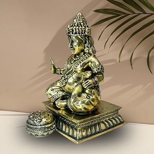 Brass Dhan Kuber Ji Idol Vastu Remedy