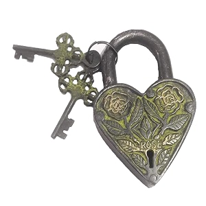 brass door padlock fully functional handmade antique design with keys unique collectible locks combination of style amp security rose-black
