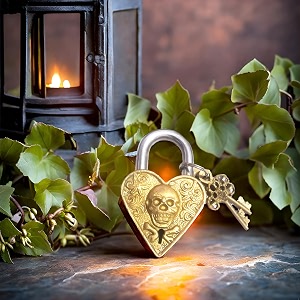 brass door padlock fully functional handmade antique design with keys unique collectible locks combination of style amp security man-skull-brass
