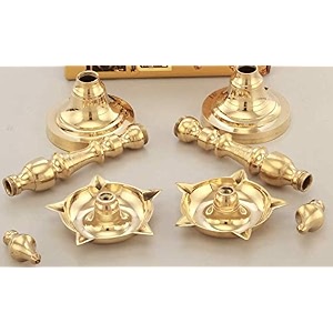 brass oil lamp kerala fancy samayi diya height 14 inch height 10 inch design 2