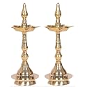 Brass Oil Lamp for Pooja | Traditional Oil Lamp for Home Temple Decor, Diwali Gift, (9 Inch)