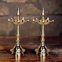 Brass Oil Lamp Kerala Fancy Samayi Diya (Height 9 Inch, Design 1)