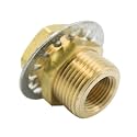 Vis Brass Pipe Fitting, Bulkhead Coupling, Anchor Coupler, 1/8" NPT Female(Pack of 1)