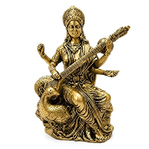 Brass Saraswati Ji Idol Vastu Remedy for