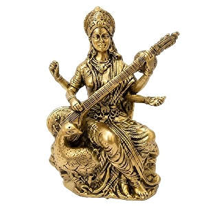 Brass Saraswati Ji Idol Vastu Remedy for