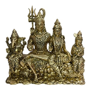 Brass Shiv Parivar Idol Vastu Remedy for