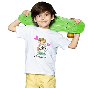 Boys Regular Fit Cotton Tshirt Printed Tshirt