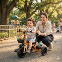 BRAVETOT Kids Tricycle with Back Basket 