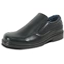 bravo! Boy Classic Slip-on Loafer and Lace-up Oxford William Kid Dress Shoe School Uniform with Removable Insole and Square Toe Black Brown Black Patent