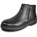 bravo! Men Waterproof Winter Boot MARK Fur Boot Double Zipper or Double Gore or Hook-and-Loop Black Brown Men Size 7 to 13