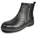 bravo! Men Waterproof Winter Boot MARK Fur Boot Double Zipper or Double Gore or Hook-and-Loop Black Brown Men Size 7 to 13