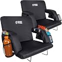 BRAWNTIDE Stadium Seat for Bleachers with Back Support - 3" Foam Cushion