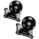 BRCOVAN 2 Pack, Aluminum Alloy 4-Hole AMPS Square Plate Base Mount with 1.5'' TPU Ball Adapter Compatible with RAM Mounts C Size Double Socket Arm, CNC Machining, iii Grade Hard Anodized Surface