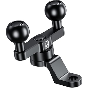 brcovan aluminum alloy rear-view mirror mount base with double 13939 tpu ball amp 10mm mounting hole compatible with ram mounts b size1 inch ball double socket arm amp bike motorcycle phone holder