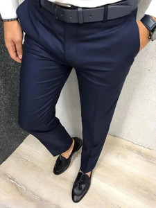 BRDFASHION Slim Fit Men Blue Trousers