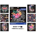Brea Reese Scratch Art Paper Pad - 12 Mystical Designs, 8x8 Metallic Kit
