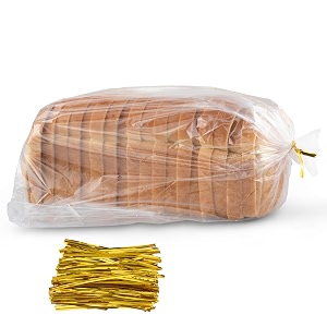 bread bags with ties reusable100 clear bags and 100 ties bread bags for homemade bread and bakery loaf adjustable reusable100