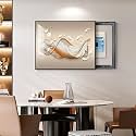 Breaker Box Cover Decorative, Electric Meter Fuse Box Cover, Modern Wall Art Painting, Crystal Ceramic Surface, Sliding or Flip-up Design, Widely Used(Orange 2,45 * 35cm/17.7 * 13.8in)