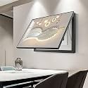 Breaker Box Cover Decorative, Electric Meter Fuse Box Cover, Modern Wall Art Painting, Crystal Ceramic Surface, Sliding or Flip-up Design, Widely Used(Gold 3,60 * 50cm/23.6 * 19.7in)