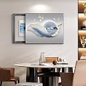 Breaker Box Cover Decorative, Electric Meter Fuse Box Cover, Modern Wall Art Painting, Crystal Ceramic Surface, Sliding or Flip-up Design, Widely Used(Blue 2,50 * 40cm/19.7 * 15.7in)