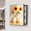Breaker Box Cover Decorative, Poster Decorative Mural, Living Room Office Electrical Panel Cover Decoration, for Home or Office Decor(Black-7,35 * 45cm/13.8 * 17.7in)