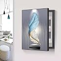 Breaker Box Cover Decorative, Poster Decorative Mural, Living Room Office Electrical Panel Cover Decoration, for Home or Office Decor(Black-6,35 * 45cm/13.8 * 17.7in)