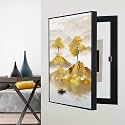 Breaker Box Cover - Decorative Wall Electrical Panel Cover for Living Room and Home Office