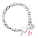 Breast Cancer Awareness Pink Ribbon Bracelets for Fundraising, Charity Walks, and Gifts - Perfect for Breast Cancer Awareness Month