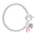 Breast Cancer Awareness Pink Ribbon Bracelets for Fundraising, Charity Walks, and Gifts - Perfect for Breast Cancer Awareness Month