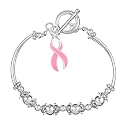 Breast Cancer Awareness Pink Ribbon Bracelets for Fundraising, Charity Walks, and Gifts - Perfect for Breast Cancer Awareness Month