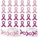 Breast Cancer Awareness Sticker Rolls 1000Pcs Glitter