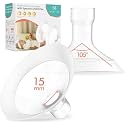 Breast Flanges 15mm 2-Pack for Medela Pump in Style, Symphony, Freestyle, Sonata, Maxflow and Lansinoh Signature Pro Breast Pumps