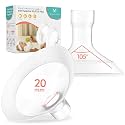 Breast Flanges 20mm 2-Pack for Medela Pump in Style, Symphony, Freestyle, Sonata, Maxflow and Lansinoh Signature Pro Breast Pumps