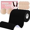 Big Boob Tape Large Breasts, Plus Size Boobtape 6 inch Black