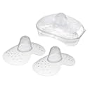 Breastfeeding Nipple Shields for Nursing Newborn Baby Nippleshield Breast Feeding 2 Count with Sterilizing Storage Case Clear (Large 23MM)