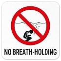 No Breath Holding Vinyl Adhesive Pool Depth Marker,